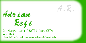 adrian refi business card